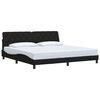 vidaXL Bed Frame without Mattress Black 200x200 cm Fabric