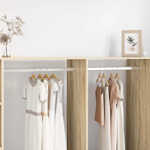 vidaXL Kl&auml;dst&aring;ng 2 pcs Silver 764 x 15 x 29 mm Aluminiumlegering