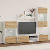 vidaXL TV-m&ouml;bler 5 delar med LED-belysning artisan ek konstruerat tr&auml;