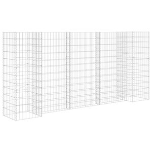 vidaXL Planteringsgabion H-formad st&aring;l 260x40x120 cm