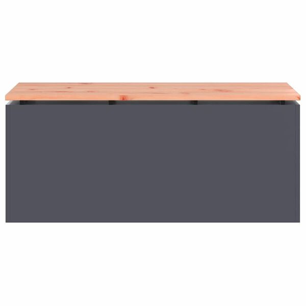 vidaXL Tr&auml;dg&aring;rdsb&auml;nk Antracit 100 x 40 x 43 cm St&aring;l