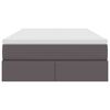 vidaXL F&ouml;rvaringss&auml;ng med madrass Gr&aring; 120 x 190 cm Konstl&auml;der