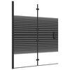 vidaXL Duschv&auml;gg f&auml;llbar ESG 120x140 cm svart