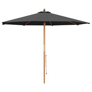 vidaXL Tr&auml;dg&aring;rdsparasol &Oslash; 300 x 248 cm Massiv Eukalyptus Tr&auml; Antracit