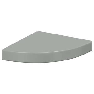 vidaXL Sv&auml;vande h&ouml;rnhylla gr&aring; h&ouml;gglans 25x25x3,8 cm MDF