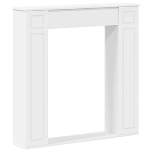 vidaXL Eldstadsram Vit 100 x 20 x 100 cm Konstruerat tr&auml;