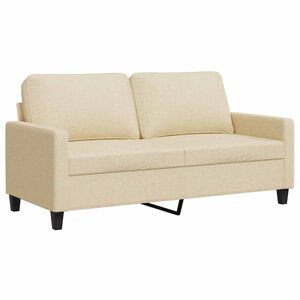 vidaXL 2-sitssoffa gr&auml;ddvit 140 cm tyg