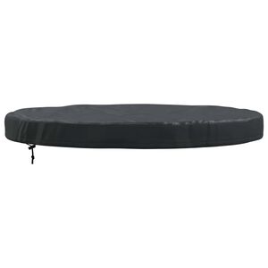 vidaXL Utebordsskydd 102 x 102 x 10 cm 420D Oxford Tyg Rund Svart