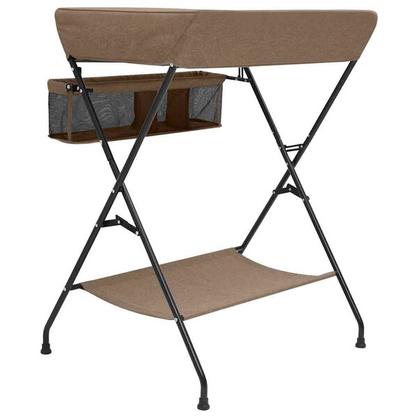 vidaXL Sk&ouml;tbord taupe j&auml;rn