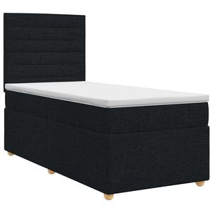 vidaXL Kontinentals&auml;ng med madrass Svart 80 x 200 cm Tyg