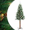 vidaXL Smal julgran med 300 LED-lampor Gr&ouml;n 180 cm PVC och solid furu