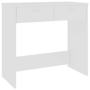 vidaXL Skrivbord vit 80x40x75 cm konstruerat tr&auml;