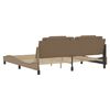 vidaXL Bed Frame "Viana" with LED without Mattress Cappuccino 200x200 cm