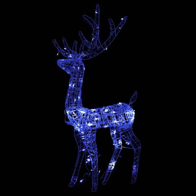 vidaXL Juldekoration renar akryl 2 st 120 cm blå