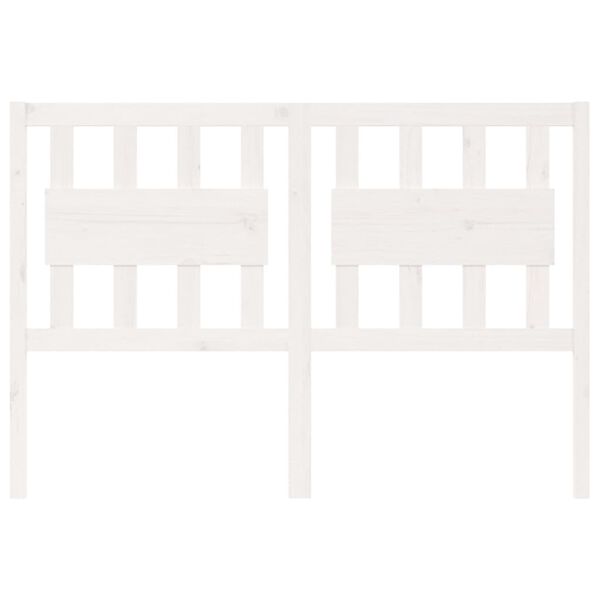 vidaXL Sänggavel vit 140,5x4x100 cm massiv furu