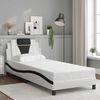 vidaXL Bed Frame "Viana" without Mattress White and Black 80x200 cm Faux Leather
