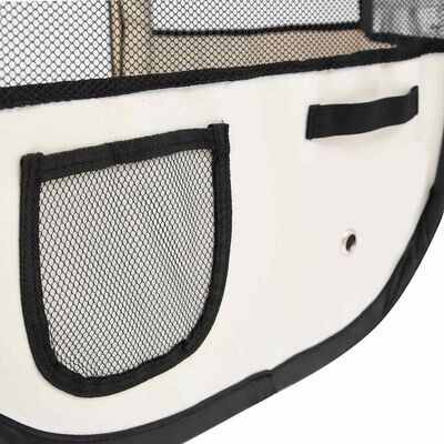 vidaXL Hondenren inklapbaar met draagtas 145x145x61 cm zwart