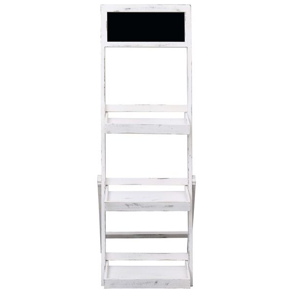 vidaXL Svarta tavlan med stativ vit 42x40x120 cm tr&auml;