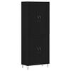 vidaXL Sk&aring;p 2 pcs Svart Ek 69,5 x 34 x 180 cm Konstruerat tr&auml;