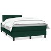 vidaXL Rams&auml;ng med madrass m&ouml;rkgr&ouml;n 120x210 cm sammet