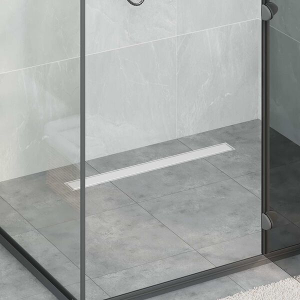 vidaXL Duschavlopp 2-i-1 med 360&deg; Siphon Silver 70 cm