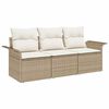 vidaXL Tr&auml;dg&aring;rdsoffset 3 st Beige Poly rattan