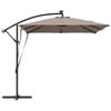 vidaXL Cantilever bananparasol Taupe 249 x 249 x 250 cm