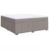 vidaXL Rams&auml;ng med madrass taupe 180x200 cm tyg