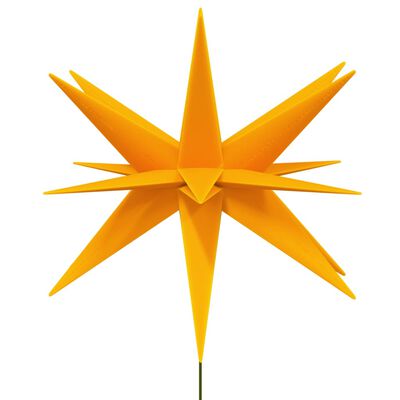 vidaXL Stjärnor med spett LED 3 st vikbar gul 35 cm
