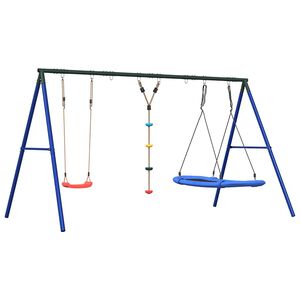 vidaXL Gungst&auml;llning med gunga, kl&auml;tterrep, dr&ouml;mgunga