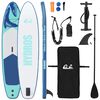 vidaXL Uppbl&aring;sbar Stand Up Paddle Board HYDROS 366 x 81 x 15 cm Turkos