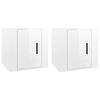 vidaXL Väggmonterade tv-skåp 2 st vit högglans 40x34,5x40 cm