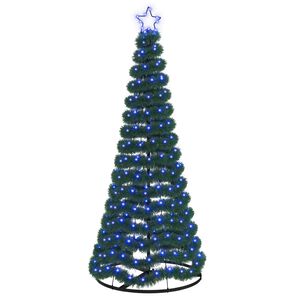 vidaXL Glittrig LED-julgran med fot EKENAS 180 cm 220 LED-lampor Bl&aring;
