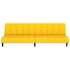 vidaXL B&auml;ddsoffa 2-sits med fotpall gul sammet