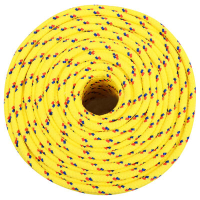 vidaXL Båtlina gul 6 mm 100 m polypropen