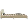 vidaXL Bed Frame "Dover" Cream 180x200 cm Fabric
