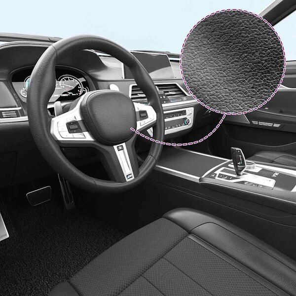 vidaXL Bilfoliering matt svart 100x150 cm+50x150 cm