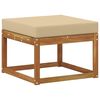 vidaXL Utomhussoffset med kudde 7 pcs Naturlig och Beige