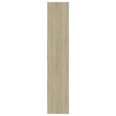 vidaXL Bokhylla vit och sonoma-ek 40x35x180 cm konstruerat trä