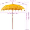 vidaXL Balinesisk Parasol Gul 215 x 215 x 260 cm Bomull