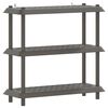 vidaXL Hyllsystem 3 niv&aring;er 100 x 40 x 96 cm PP Ljusgr&aring;