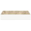 vidaXL Sv&auml;vande v&auml;gghyllor 2 st ek och vit 23x23,5x3,8 cm MDF
