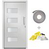 vidaXL Ytterd&ouml;rr aluminium och PVC vit 100x200 cm