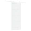 vidaXL Skjutd&ouml;rr Vit 83 x 202 cm Massiv furu