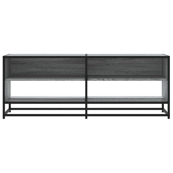vidaXL Tv-b&auml;nk gr&aring; sonoma 120,5x40x46 cm konstruerat tr&auml; och metall