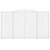 vidaXL Gabioner bågformade 7 st 400x30x220/240 cm galvaniserat järn