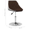 vidaXL Barstol brun och vit konstl&auml;der