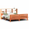 vidaXL S&auml;ngram utan madrass vaxbrun 180x200 cm massiv furu