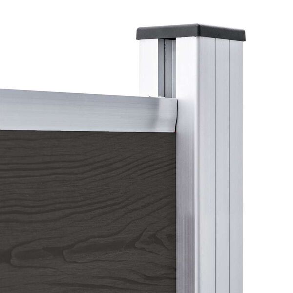 vidaXL Staketpanel WPC 175x146 cm svart