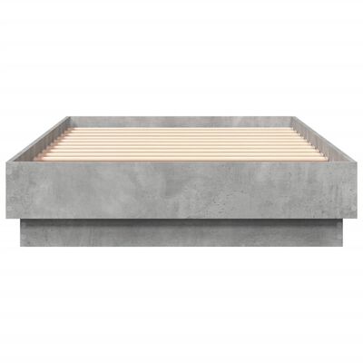 vidaXL Sängram betonggrå 75x190 cm konstruerad trä